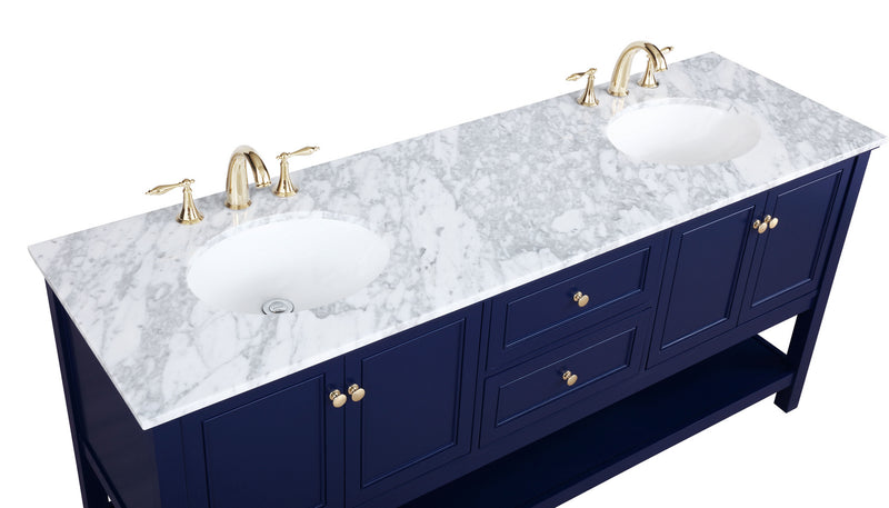 Elegant Lighting VF27072DBL Bathroom Vanity Set, Blue