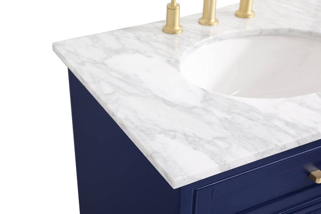 Elegant Lighting VF15030BL Bathroom Vanity Set, Blue