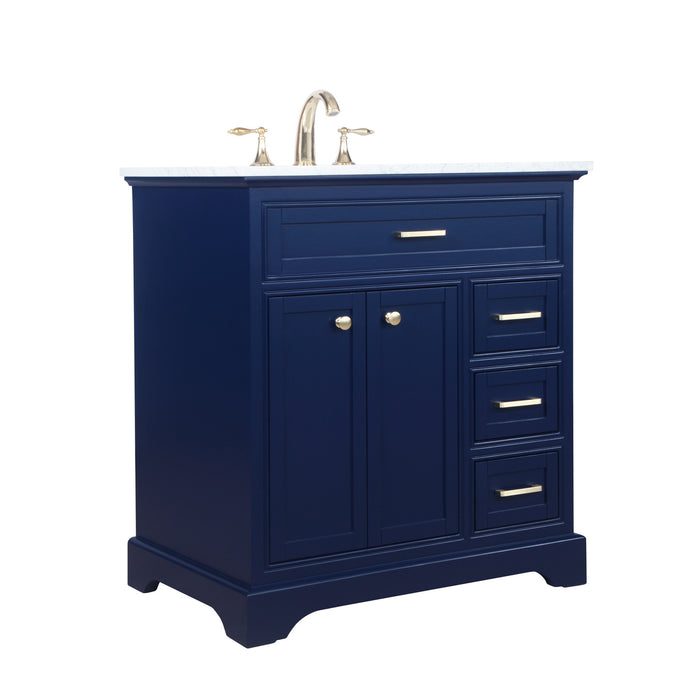 Elegant Lighting VF15032BL Bathroom Vanity Set, Blue