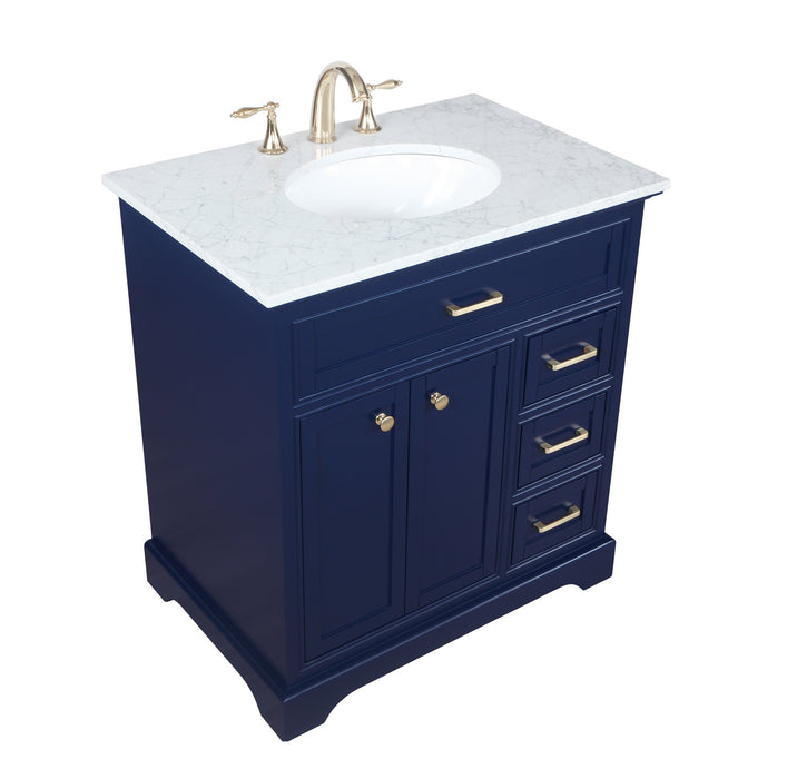 Elegant Lighting VF15032BL Bathroom Vanity Set, Blue