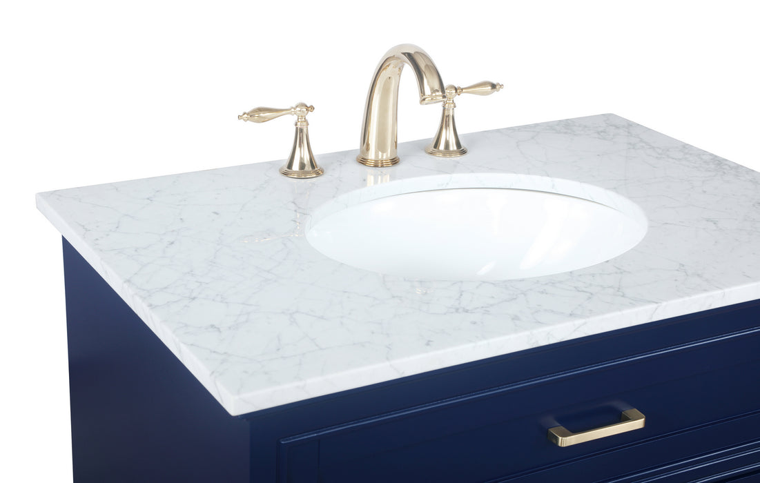 Elegant Lighting VF15032BL Bathroom Vanity Set, Blue