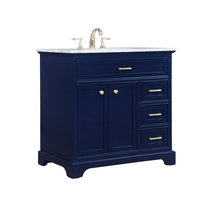 Elegant Lighting VF15036BL Bathroom Vanity Set, Blue