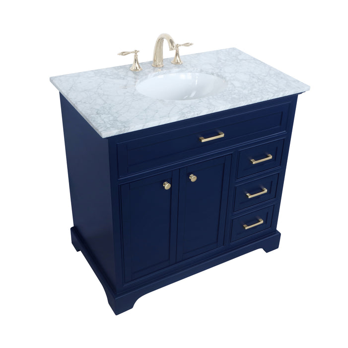 Elegant Lighting VF15036BL Bathroom Vanity Set, Blue