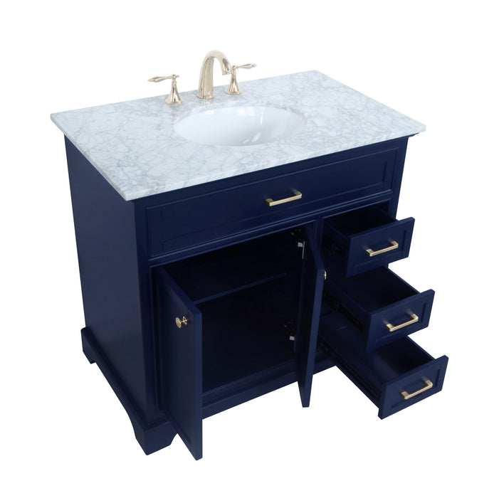 Elegant Lighting VF15036BL Bathroom Vanity Set, Blue