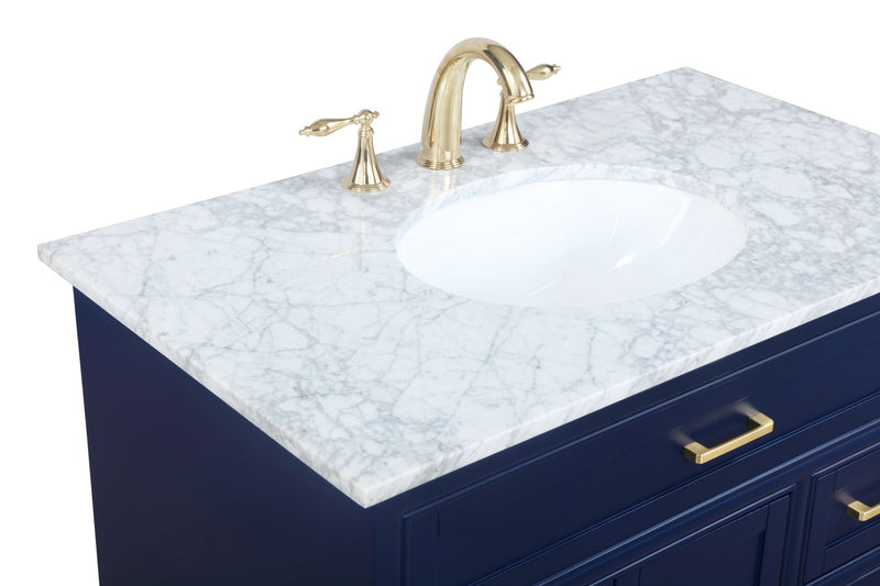Elegant Lighting VF15036BL Bathroom Vanity Set, Blue