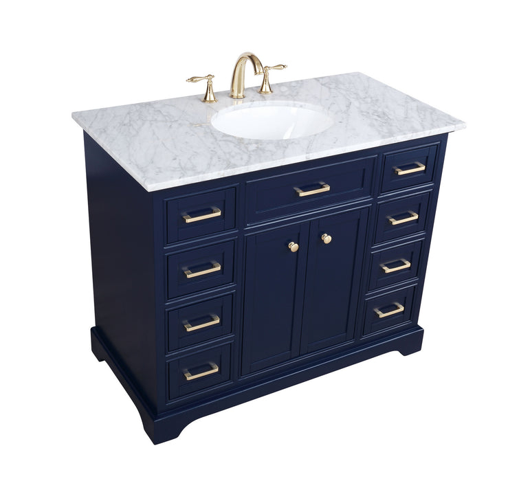 Elegant Lighting VF15042BL Bathroom Vanity Set, Blue
