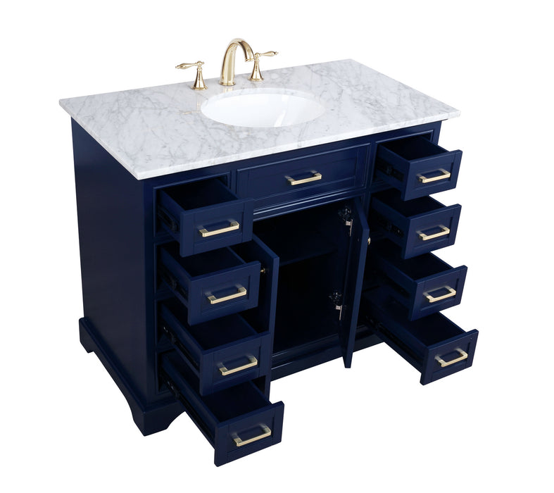 Elegant Lighting VF15042BL Bathroom Vanity Set, Blue