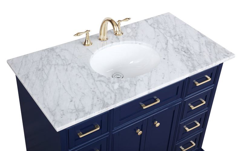 Elegant Lighting VF15042BL Bathroom Vanity Set, Blue