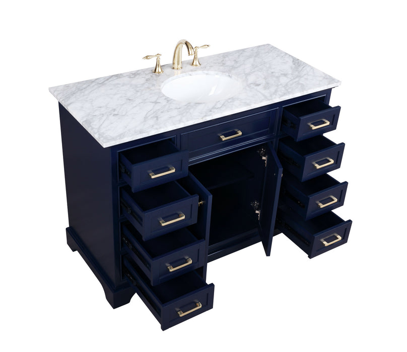 Elegant Lighting VF15048BL Bathroom Vanity Set, Blue