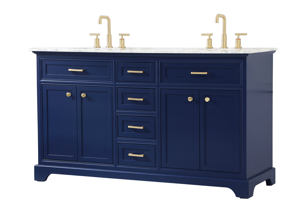 Elegant Lighting VF15060DBL Bathroom Vanity Set, Blue