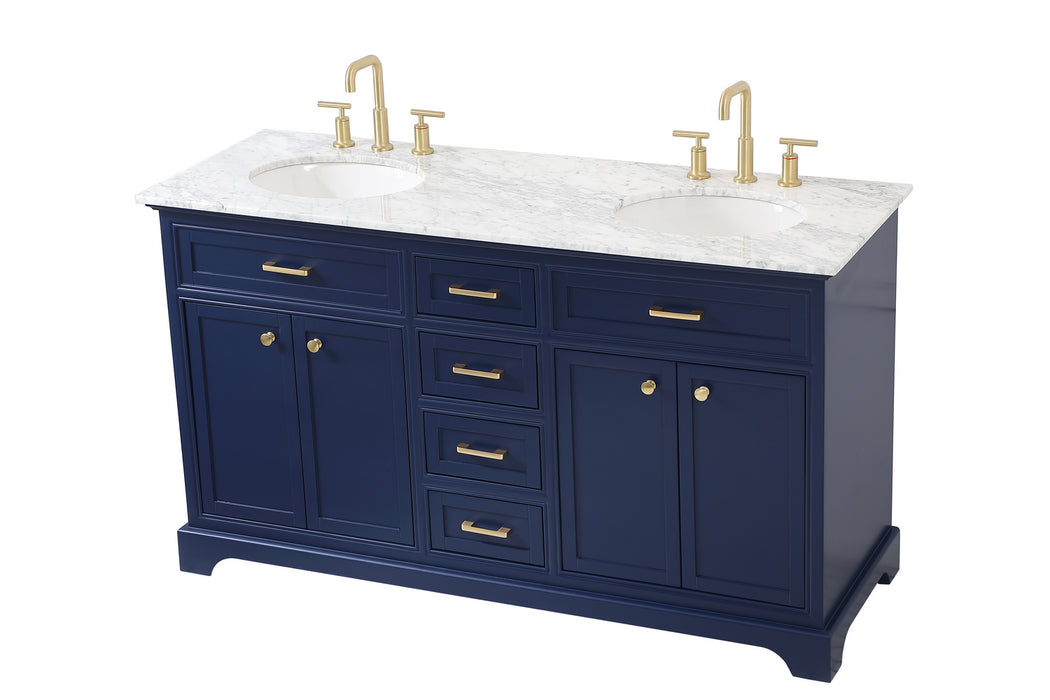 Elegant Lighting VF15060DBL Bathroom Vanity Set, Blue
