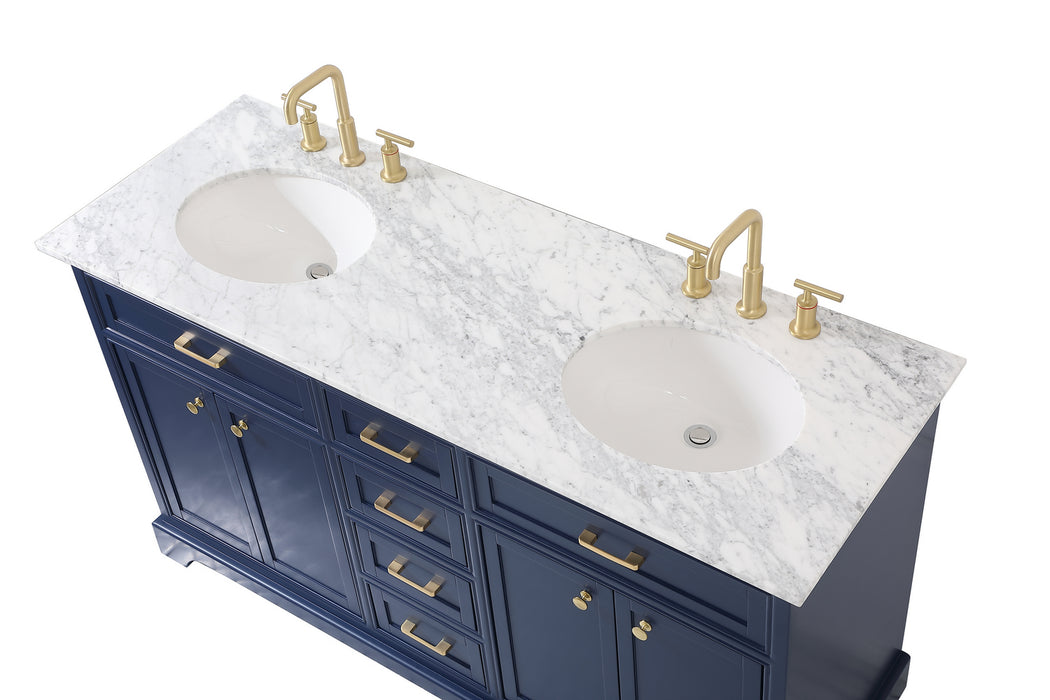 Elegant Lighting VF15060DBL Bathroom Vanity Set, Blue