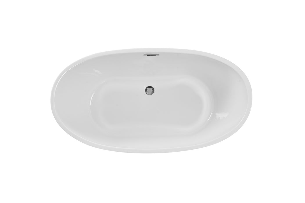 Elegant Lighting BT10354GW Bathtub, Glossy White