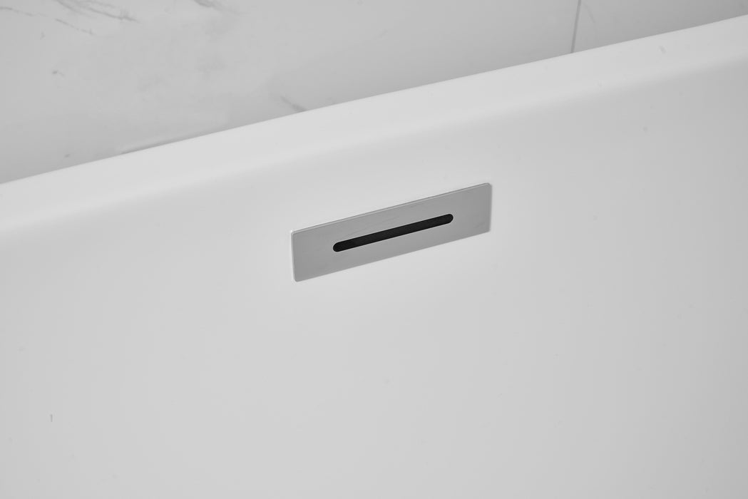 Elegant Lighting BT10354GW Bathtub, Glossy White