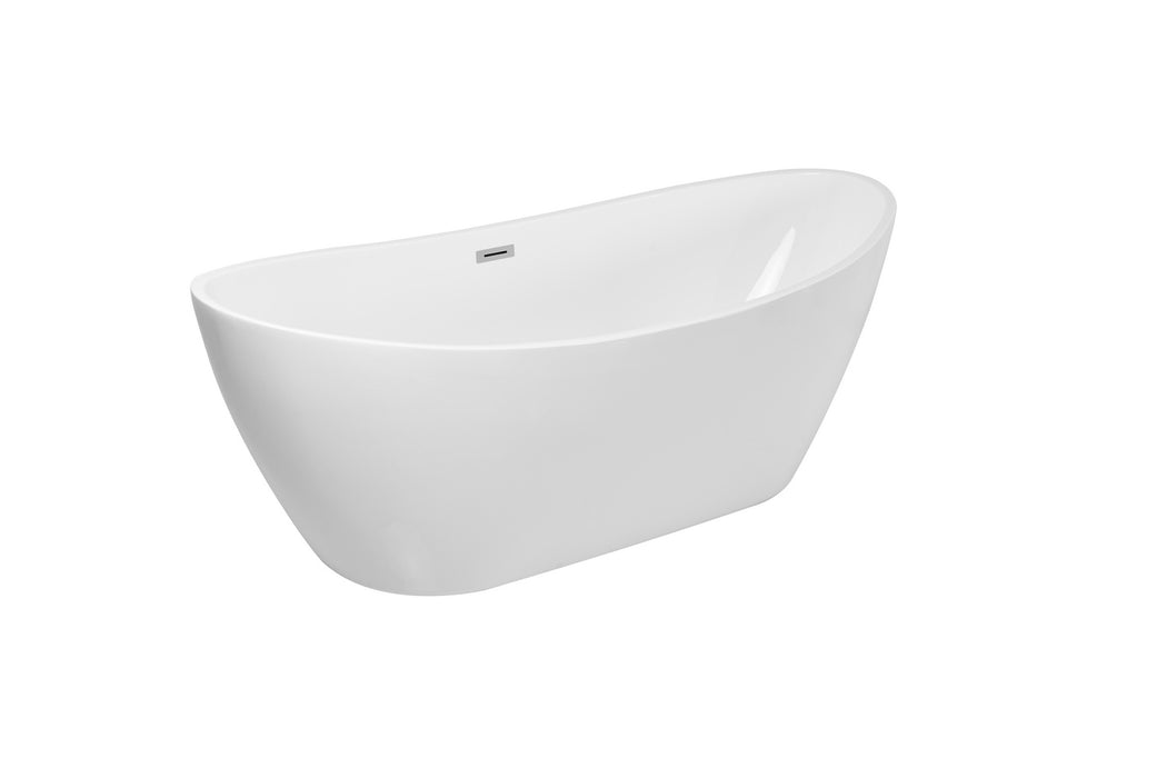 Elegant Lighting BT10372GW Bathtub, Glossy White