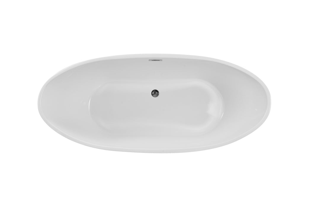 Elegant Lighting BT10372GW Bathtub, Glossy White