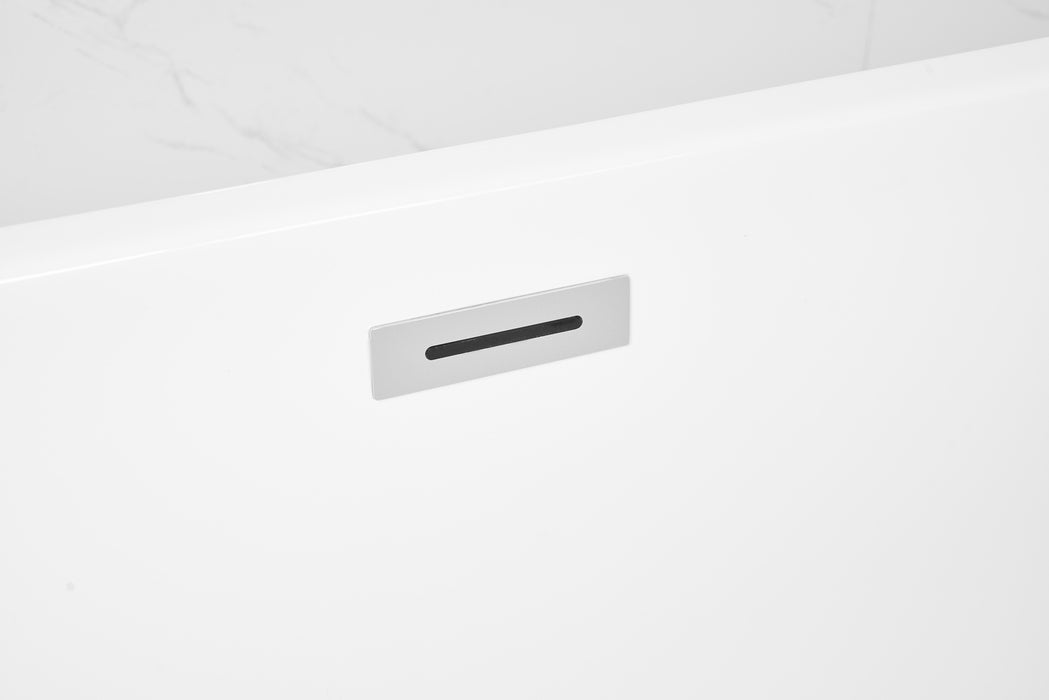 Elegant Lighting BT10372GW Bathtub, Glossy White