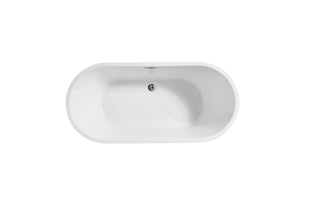 Elegant Lighting BT10659GW Bathtub, Glossy White