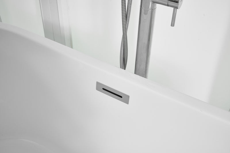 Elegant Lighting BT10659GW Bathtub, Glossy White