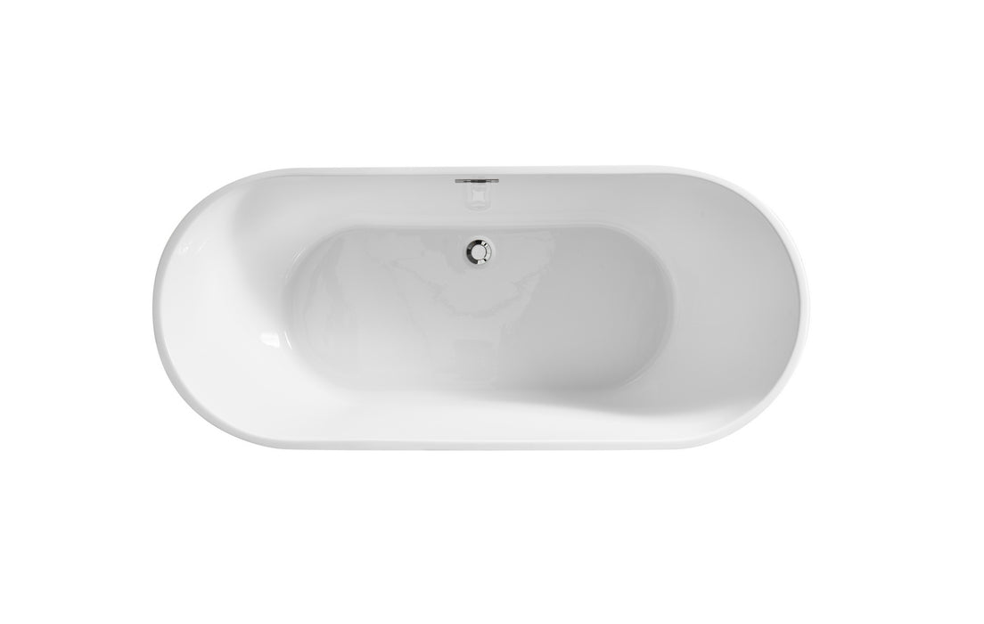 Elegant Lighting BT10665GW Bathtub, Glossy White