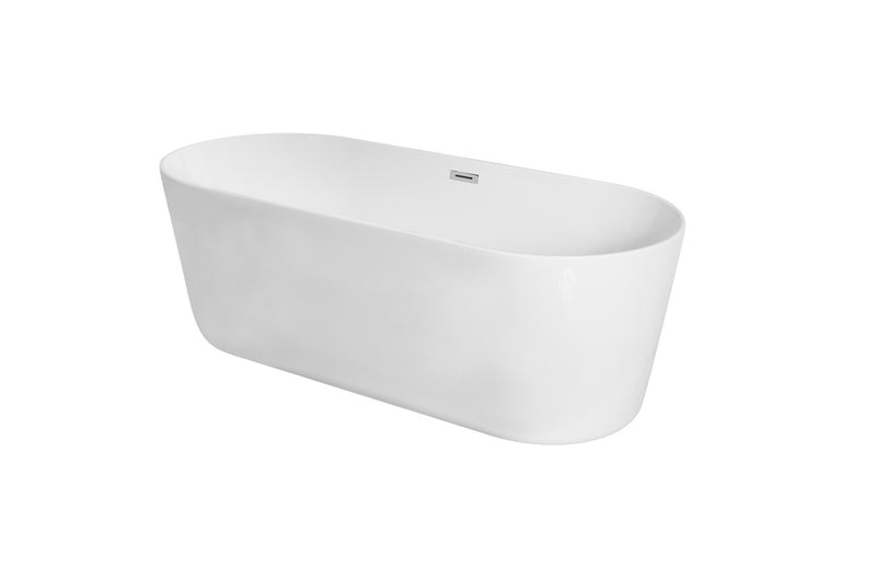 Elegant Lighting BT10671GW Bathtub, Glossy White