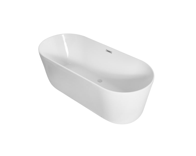 Elegant Lighting BT10671GW Bathtub, Glossy White