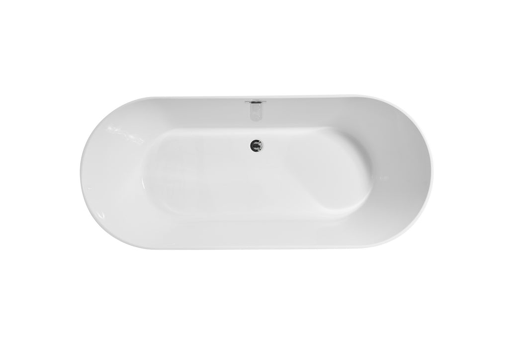 Elegant Lighting BT10671GW Bathtub, Glossy White