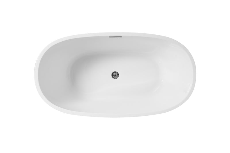 Elegant Lighting BT10754GW Bathtub, Glossy White