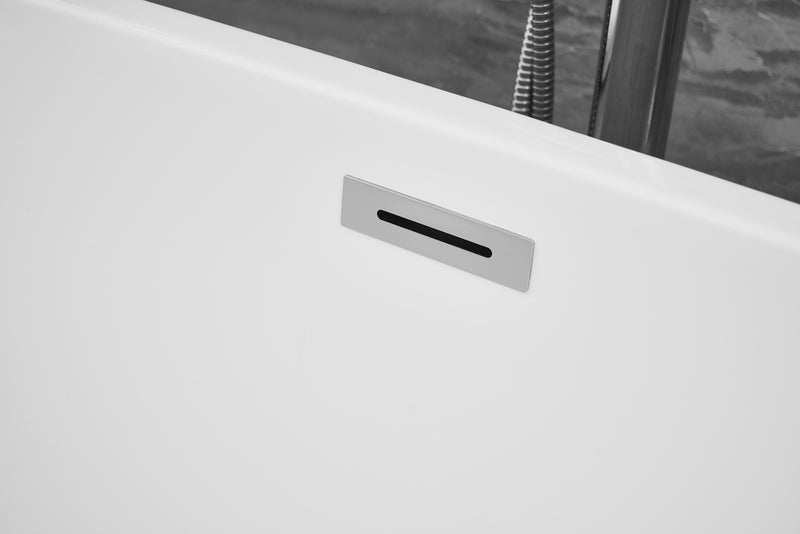 Elegant Lighting BT10754GW Bathtub, Glossy White