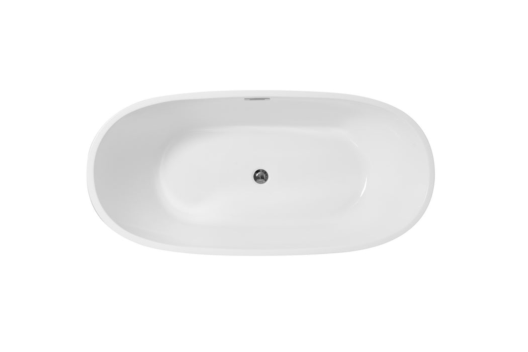 Elegant Lighting BT10759GW Bathtub, Glossy White