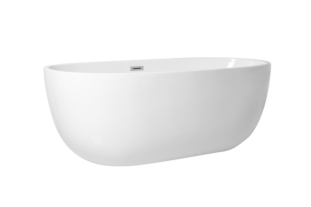 Elegant Lighting BT10767GW Bathtub, Glossy White