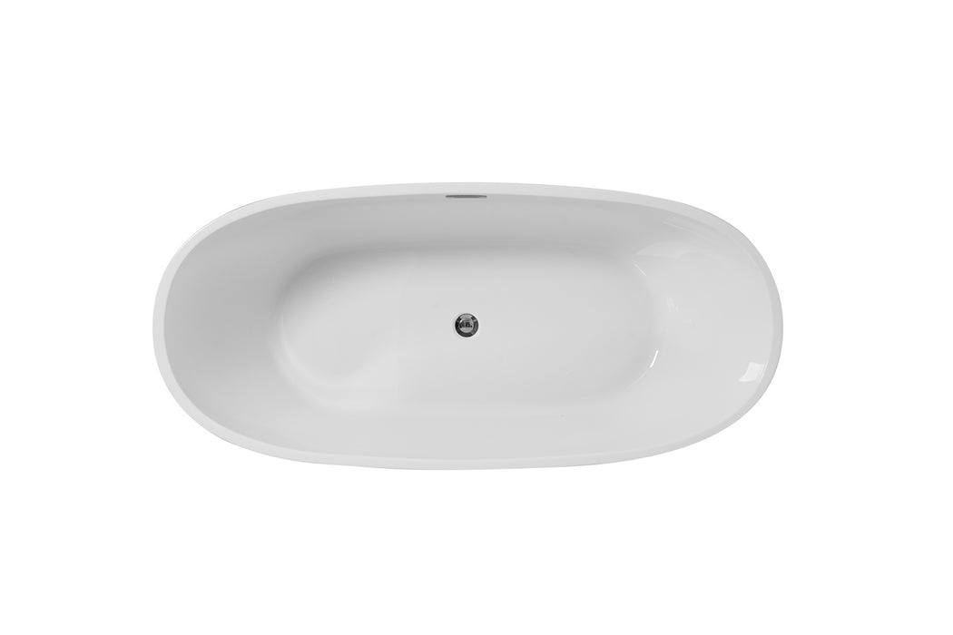 Elegant Lighting BT10767GW Bathtub, Glossy White