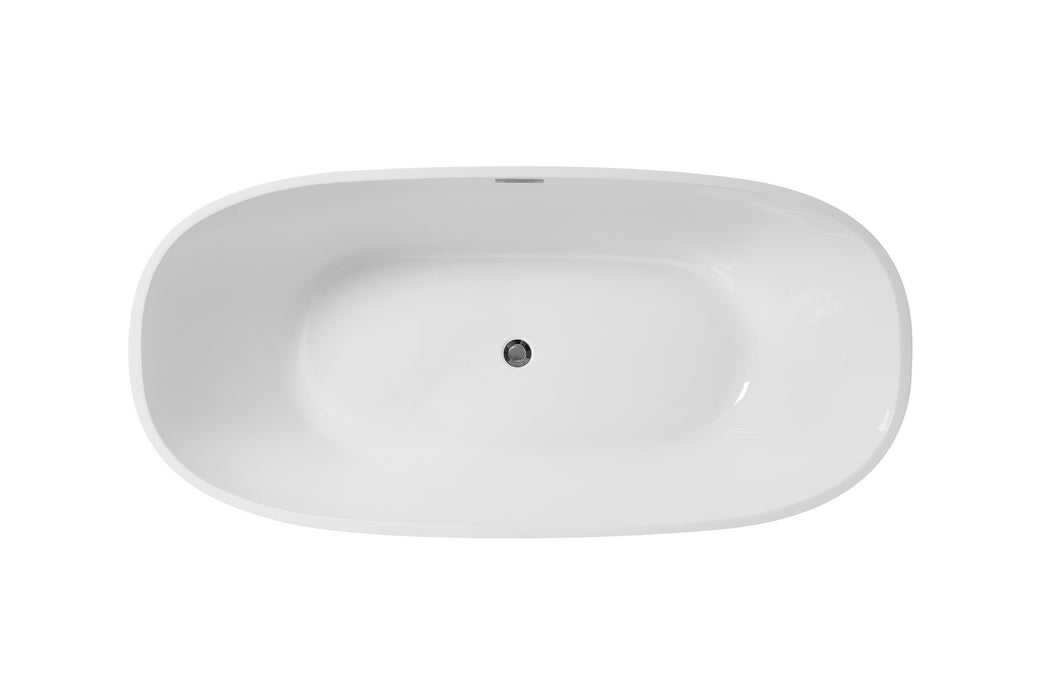 Elegant Lighting BT10770GW Bathtub, Glossy White