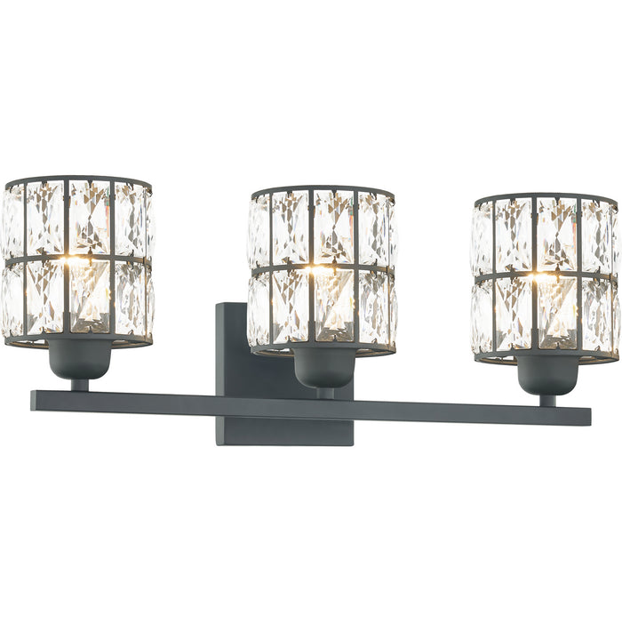 Quoizel GIB8622MBK Three Light Bath, Matte Black