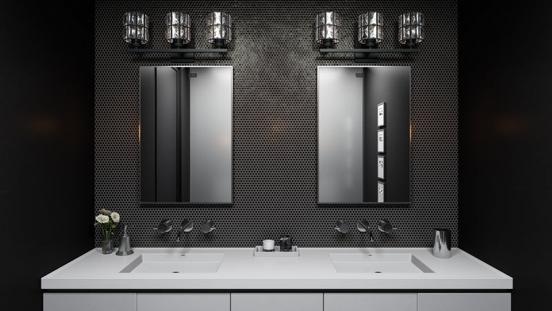 Quoizel GIB8622MBK Three Light Bath, Matte Black