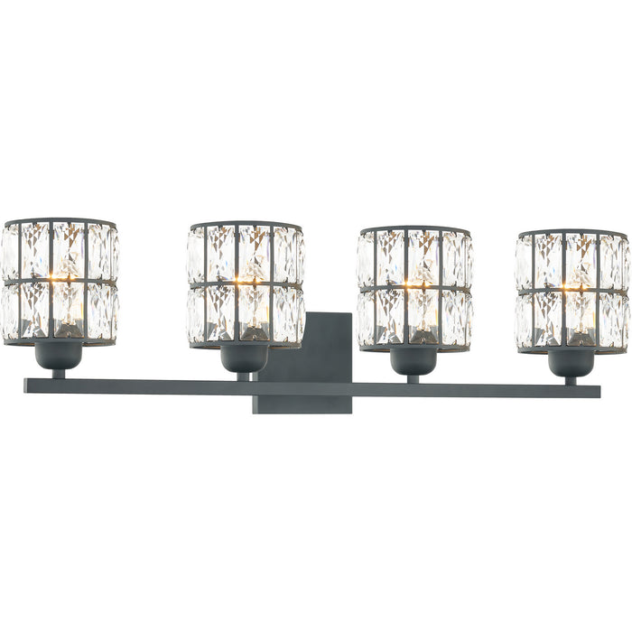 Quoizel GIB8630MBK Four Light Bath, Matte Black