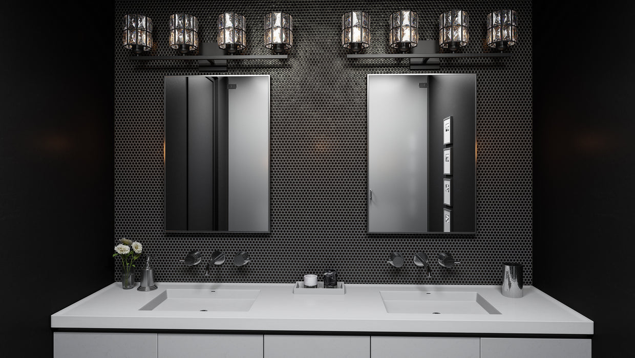 Quoizel GIB8630MBK Four Light Bath, Matte Black