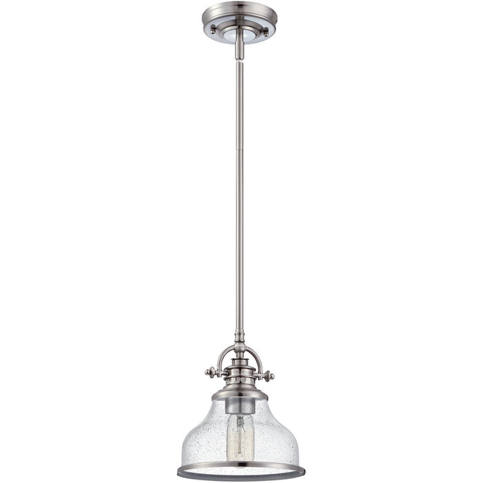 Quoizel GRTS1508BN One Light Mini Pendant, Brushed Nickel