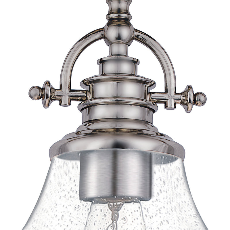 Quoizel GRTS1508BN One Light Mini Pendant, Brushed Nickel
