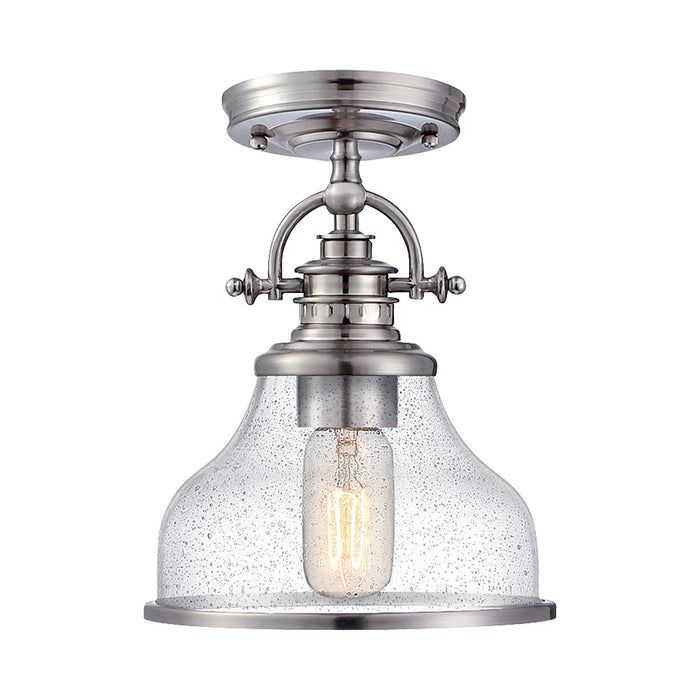 Quoizel GRTS1708BN One Light Semiflush Mount, Brushed Nickel
