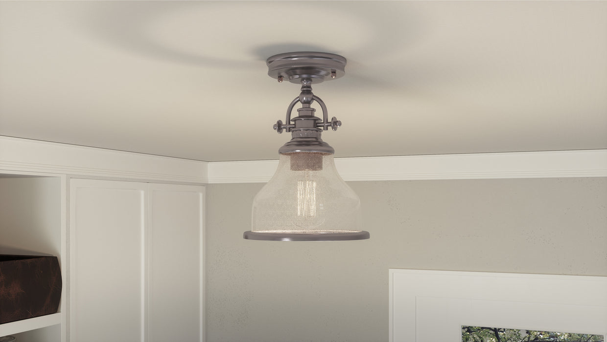 Quoizel GRTS1708BN One Light Semiflush Mount, Brushed Nickel