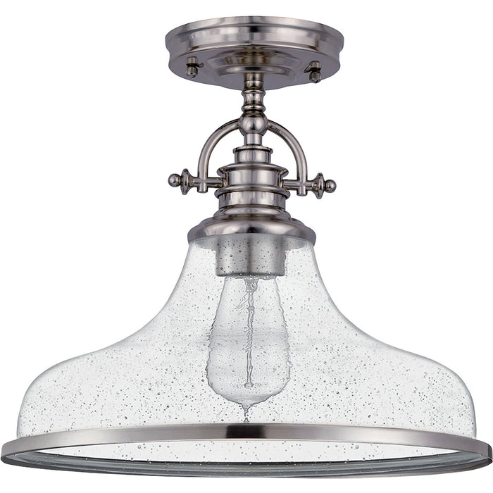 Quoizel GRTS1714BN One Light Semiflush Mount, Brushed Nickel