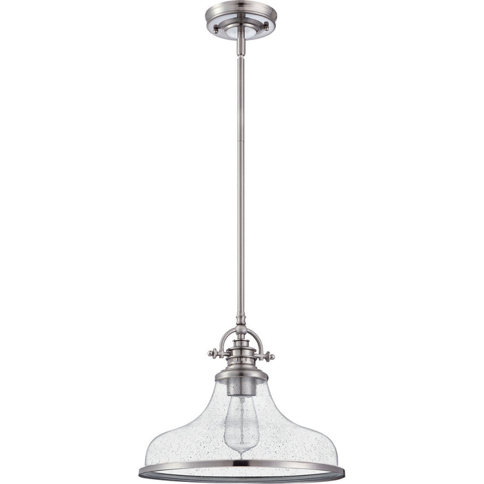 Quoizel GRTS2814BN One Light Pendant, Brushed Nickel