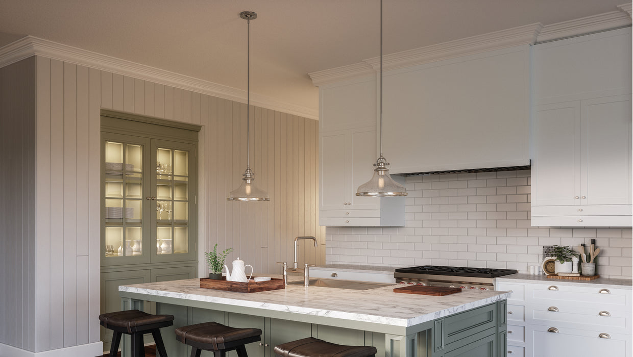 Quoizel GRTS2814BN One Light Pendant, Brushed Nickel