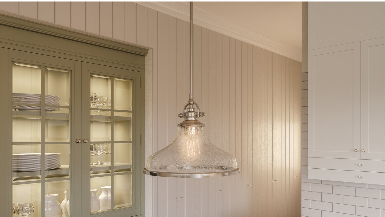 Quoizel GRTS2814BN One Light Pendant, Brushed Nickel