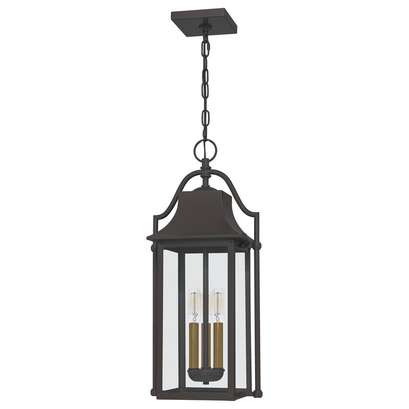 Quoizel MAN1911WT Three Light Outdoor Hanging Lantern, Western Bronze