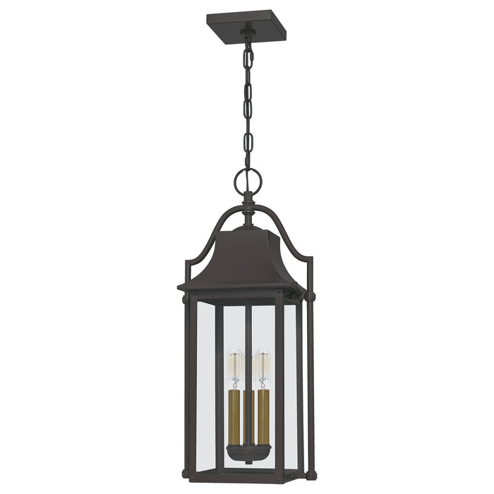 Quoizel MAN1911WT Three Light Outdoor Hanging Lantern, Western Bronze