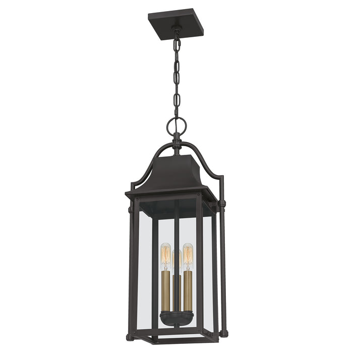 Quoizel MAN1911WT Three Light Outdoor Hanging Lantern, Western Bronze
