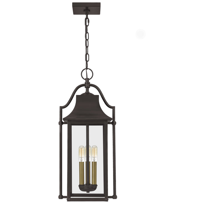 Quoizel MAN1911WT Three Light Outdoor Hanging Lantern, Western Bronze