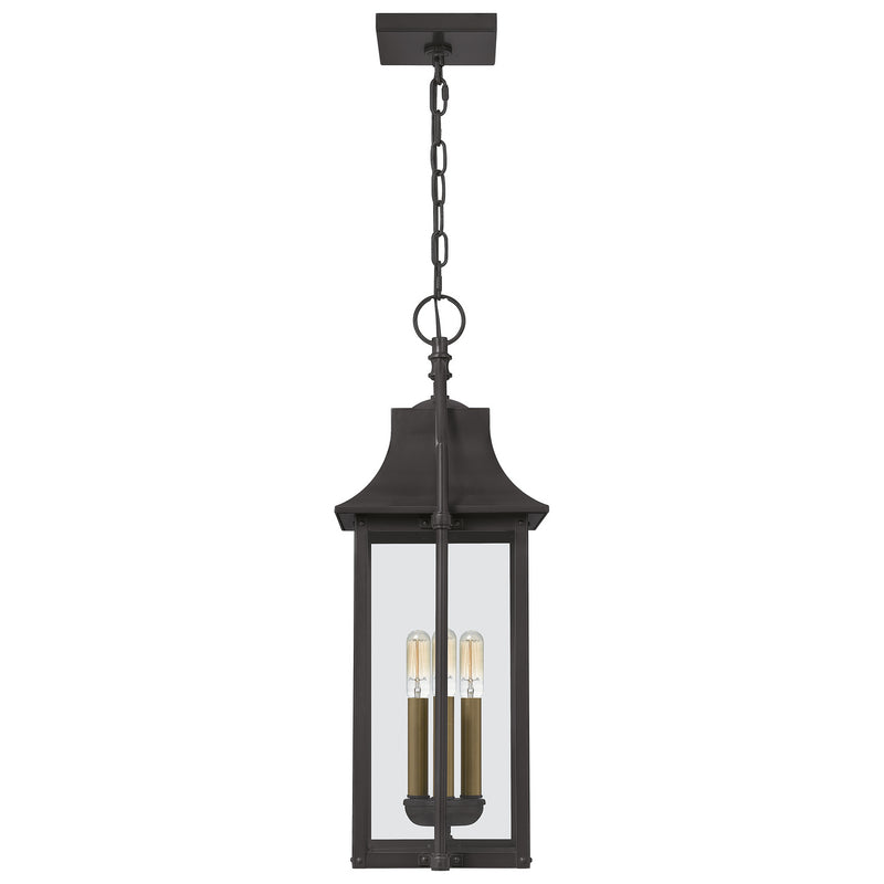 Quoizel MAN1911WT Three Light Outdoor Hanging Lantern, Western Bronze